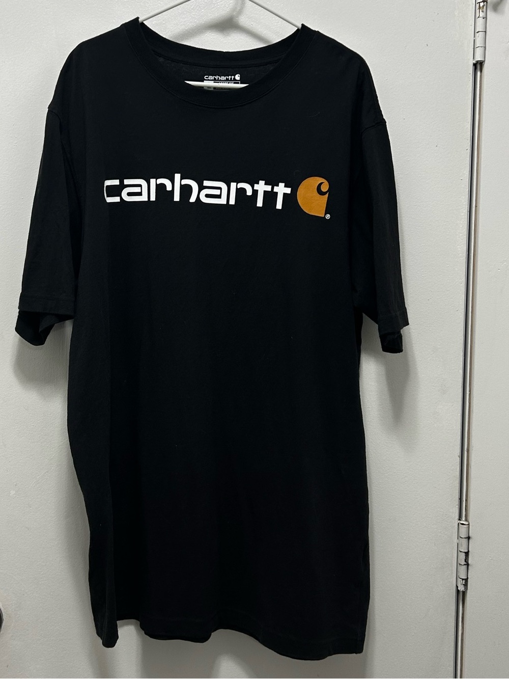 Carhartt Black Short-Sleeve Tee with Gold Logo